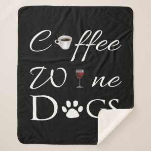 Cobertor Sherpa Cães de Café Vinho Sherpa Blanket