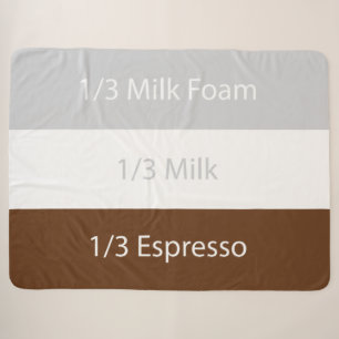 Cobertor Sherpa Café cappuccino de receita   Design de texto