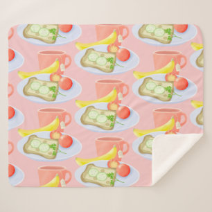 Cobertor Sherpa Café da manhã