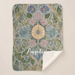 Cobertor Sherpa Caleidoscópio Floral Personalizado
