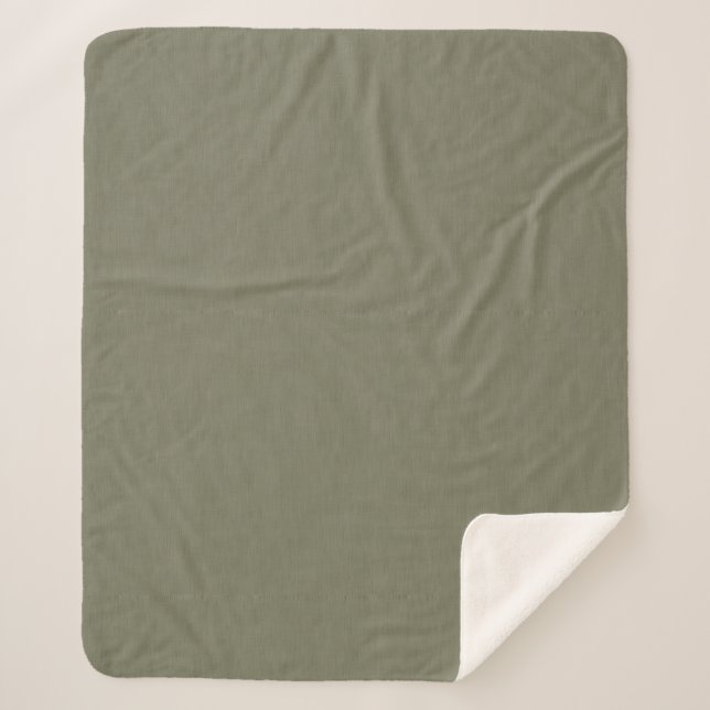 Cobertor Sherpa Calm & simple olive green textured background  (Frente)