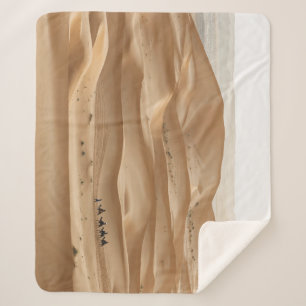 Cobertor Sherpa Camel caravan, pôr do sol do Sara, Marrocos