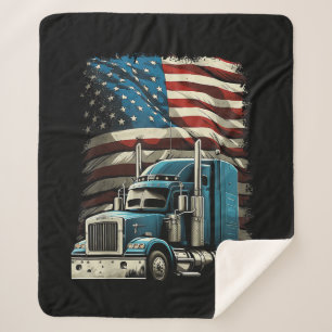 Cobertor Sherpa Caminhante Bandeira Americana Para A Unidade De Ca