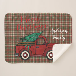 Cobertor Sherpa Caminhão de Natal Personalizado