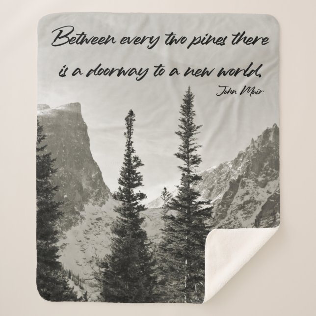 Cobertor Sherpa Caminho para um Novo Mundo nas Montanhas (Frente)