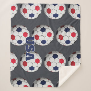Cobertor Sherpa Camisa de futebol dos EUA