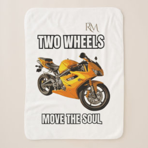 Cobertor Sherpa Camisa de Moto Two Wheels Move the Soul Motocicl
