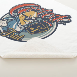 Cobertor Sherpa Camiseta Gráfica Retro Engraçada de Banana de Frat