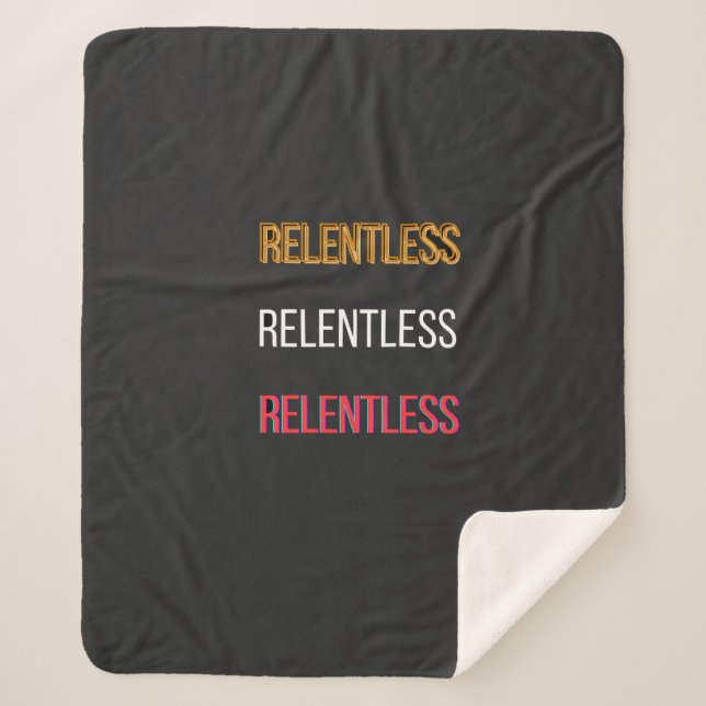 Cobertor Sherpa CamisetaRelentless (Frente)