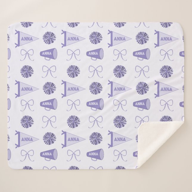 Cobertor Sherpa Camp Cheerleadering Pompom Viagem (Frente (Horizontal))