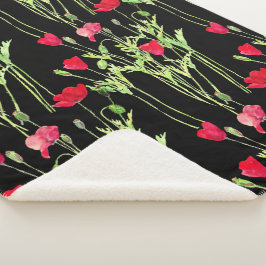 Cobertor Sherpa Campanha de verão, flores silvestres