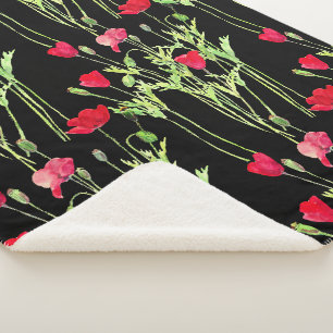 Cobertor Sherpa Campanha de verão, flores silvestres