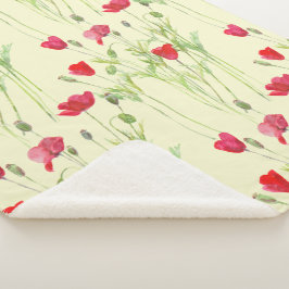 Cobertor Sherpa Campanha de verão, flores silvestres