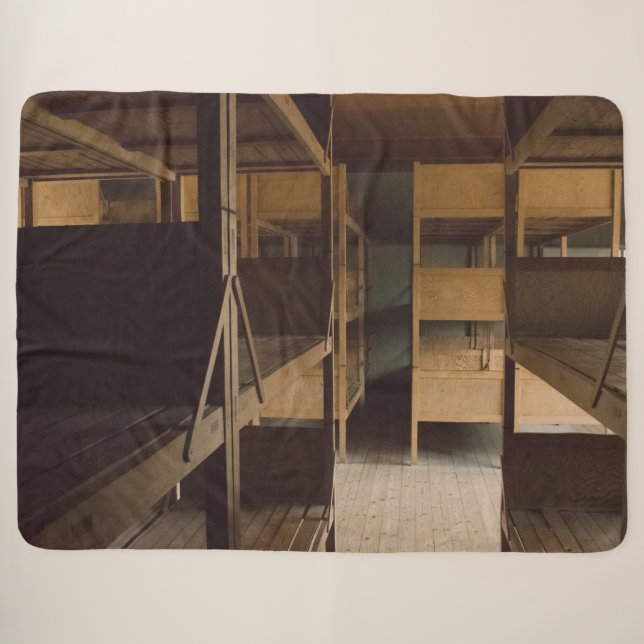 COBERTOR SHERPA CAMPO DE PRISÃO DE DACHAU ALEMÃO (Frente (Horizontal))