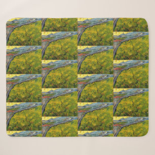 Cobertor Sherpa Campo de sementes em Sunrise, por Vincent van Gogh
