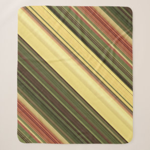 Cobertor Sherpa Campos de Goldenrod Amarelo e Listra Verde