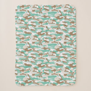Cobertor Sherpa Camuflagem Costeira