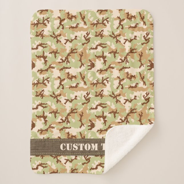 Cobertor Sherpa Camuflagem do Deserto (Frente)