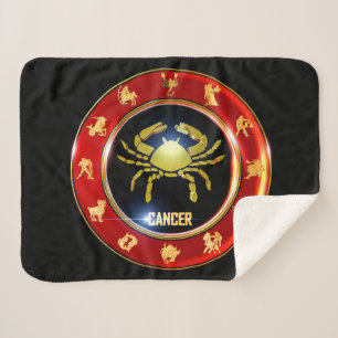 Cobertor Sherpa Cancer - Símbolo Zodiac Astrologia