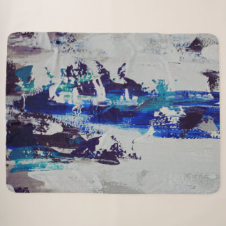 Cobertor Sherpa Canvas Print Brise | Art abstrait contemporain 
