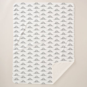 Cobertor Sherpa cão-caçador preto branco-cachorrinho