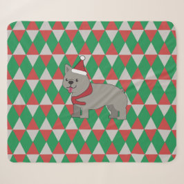 Cobertor Sherpa Cão de Diamantes de Natal Santa Patas