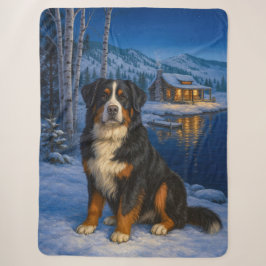 Cobertor Sherpa Cão de Montanha Bernês Férias 
