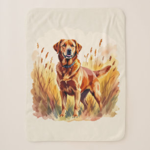 Cobertor Sherpa Cão Retriever Labrador Fox Red