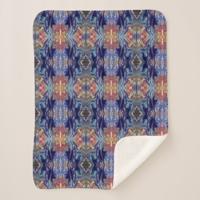 Cobertor Sherpa Caos roxo (Frente)