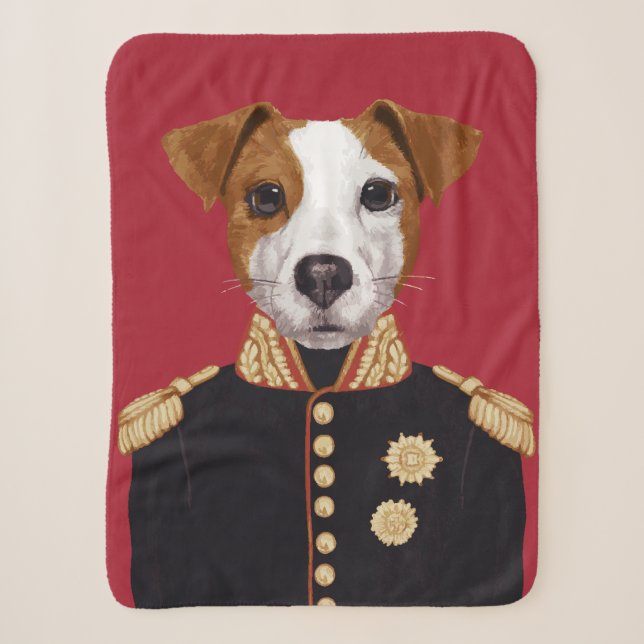 Cobertor Sherpa Capitão Jack Russell (Frente)