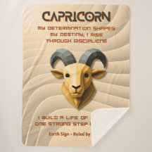 Capricorn Zodiac Sign Modern 3D Astrology Design