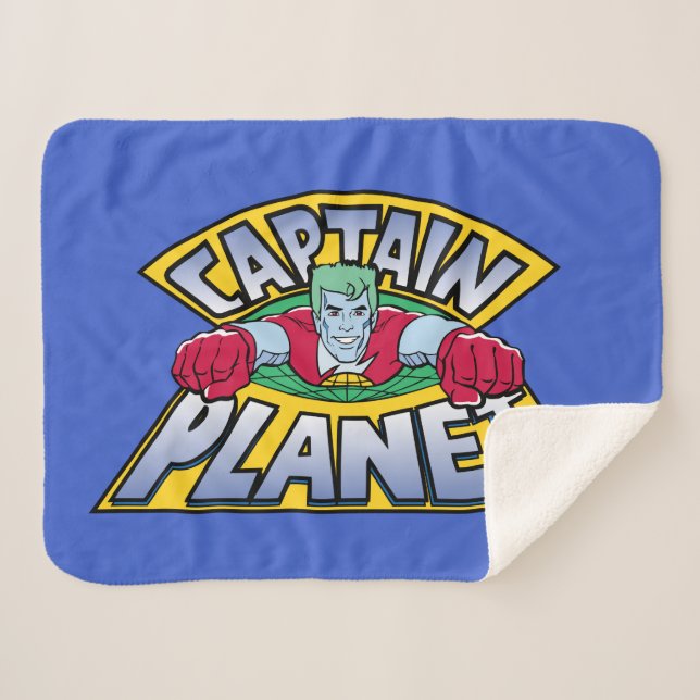 Cobertor Sherpa Captain Planet Logo (Frente (Horizontal))