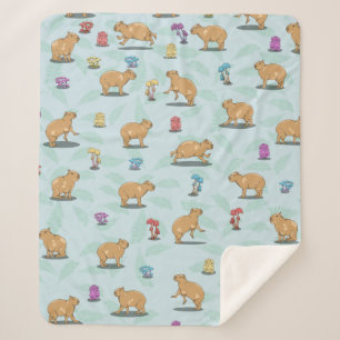 Cobertor Sherpa Capybara Pattern