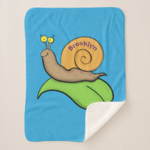 Caracol bonito e feliz numa ilustração de desenho 
