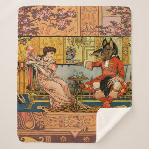 Cobertor Sherpa Caracteres de Contorno de Fada Clássica da Besta