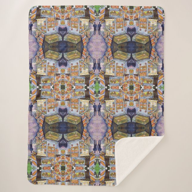 Cobertor Sherpa Carga de trabalho artística extraordinária (Frente)