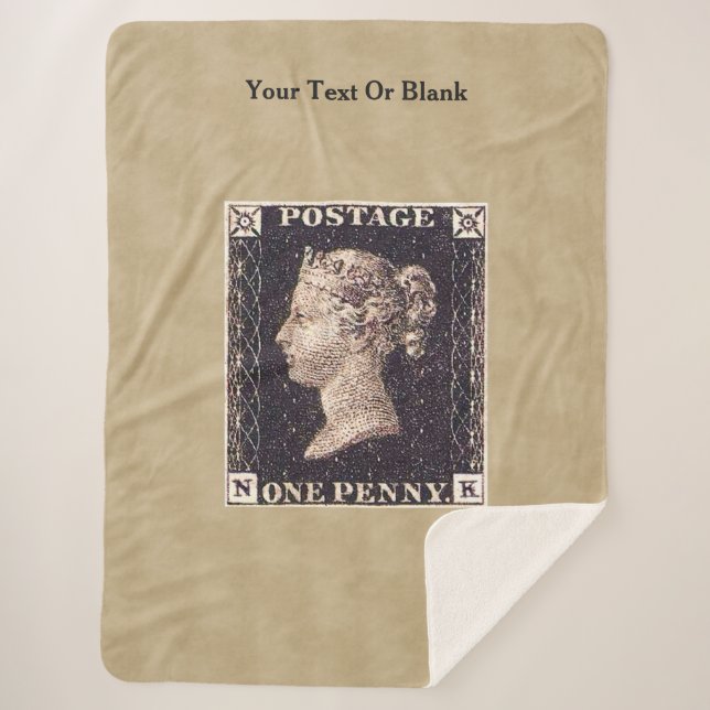 Cobertor Sherpa Carimbo de Penny Black (Frente)