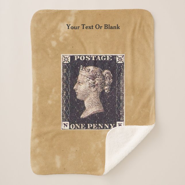 Cobertor Sherpa Carimbo de Penny Black (Frente)