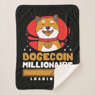 Cobertor Sherpa Carregamento do Crypto DogeCoin Millionaire
