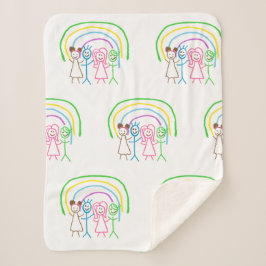 Cobertor Sherpa Carregar Crianças de Desenho Transformando Trabalh