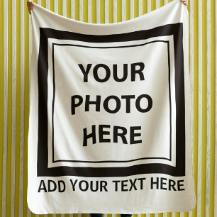 Cobertor Sherpa Carregar Foto de Imagem e Adicionar Texto - Person