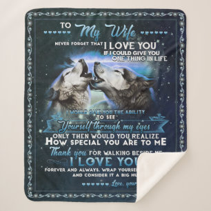 Cobertor Sherpa Carta Personalizada À Minha Esposa Do Marido