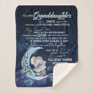 Cobertor Sherpa Carta Personalizada À Minha neta,