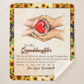 Cobertor Sherpa Carta Personalizada À Minha neta,