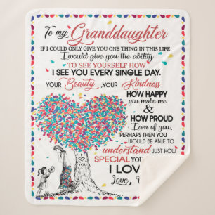 Cobertor Sherpa Carta Personalizada À Minha neta De Gran