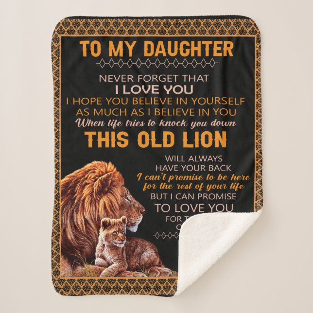 Cobertor Sherpa Carta Personalizada Ao Meu Amor Filha Do Pai B (Frente)