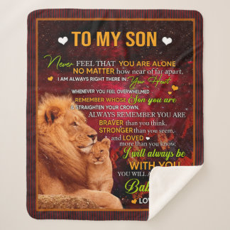 Cobertor Sherpa Carta Personalizada Ao Meu Amor Filho Do Leão Pai
