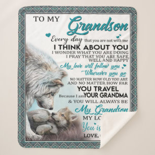 Cobertor Sherpa Carta Personalizada Ao Meu Avô, Amor, Avô