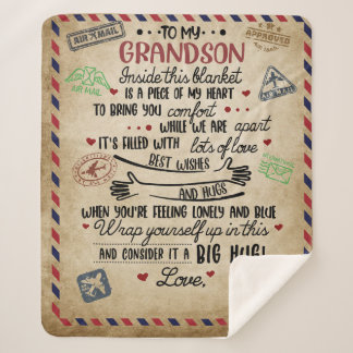 Cobertor Sherpa Carta Personalizada Ao Meu Grande Filho, Presente 