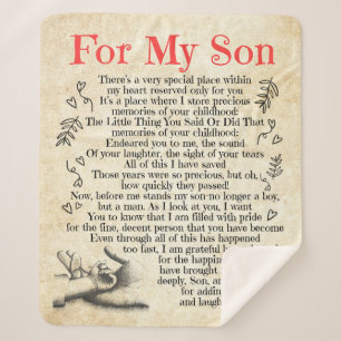 Cobertor Sherpa Carta Personalizada Para Meu Filho